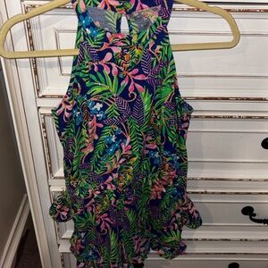 Lilly Pulitzer Kids romper in Pink and Green